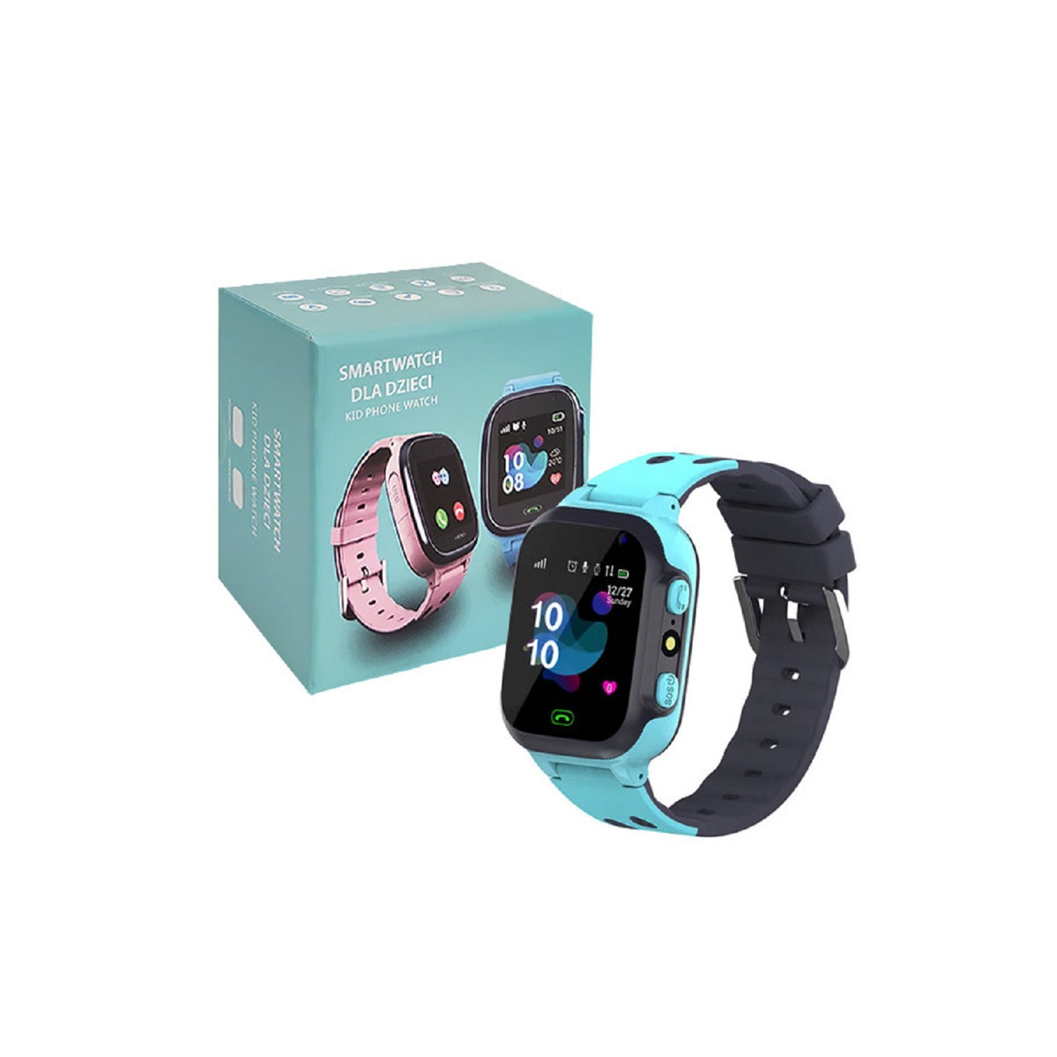 Denmen Zegarek smartwatch DK01 dla dziecikids gps tracking Niebieski DK01