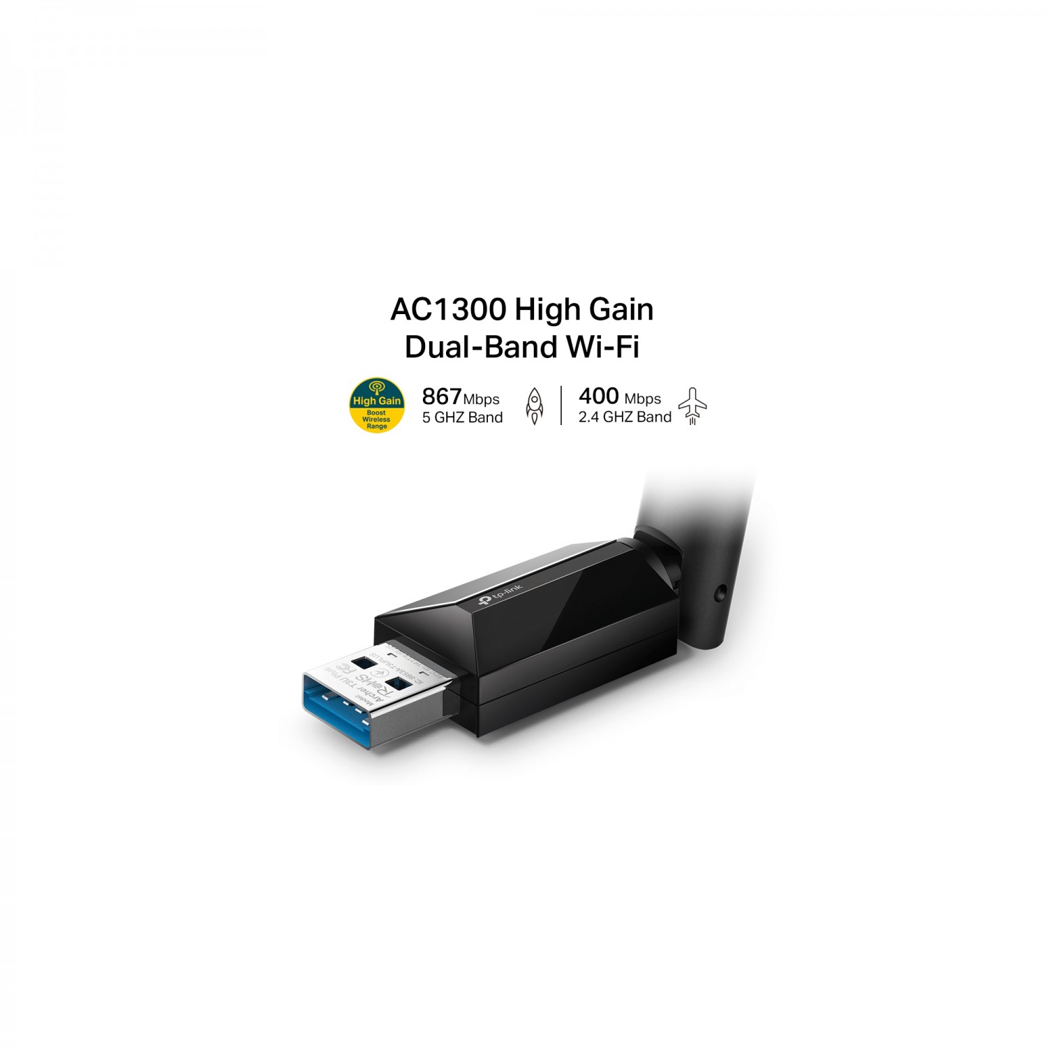 TP-LINK Dwupasmowa, bezprzewodowa karta sieciowa USB AC1300 TL-ARCHER T3U PLUS