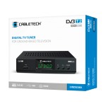 Tuner telewizyjny DVB-T2 H.265 HEVC Cabletech URZ0338A do telewizji naziemnej DVBT2