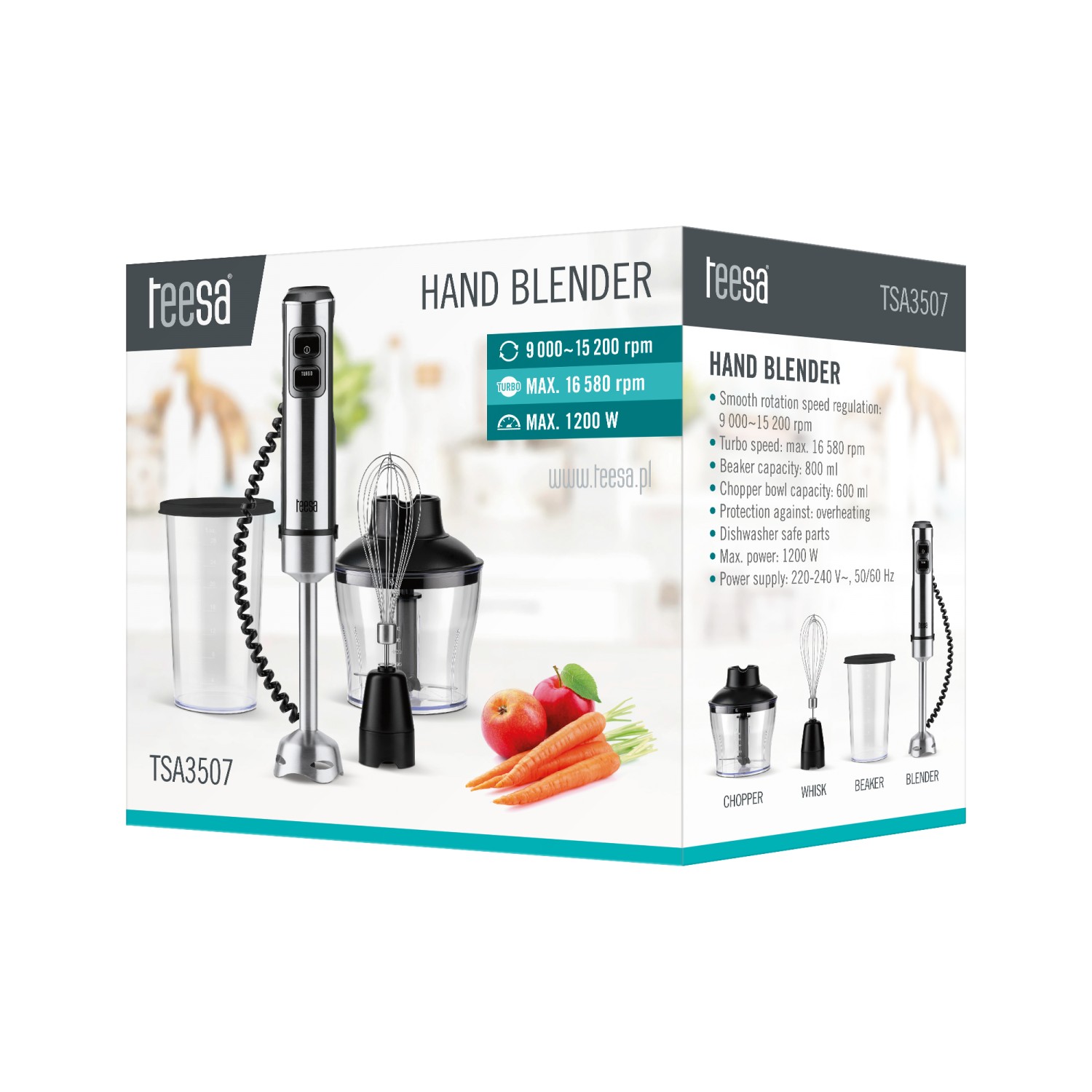 Blender ręczny zestaw 1200W