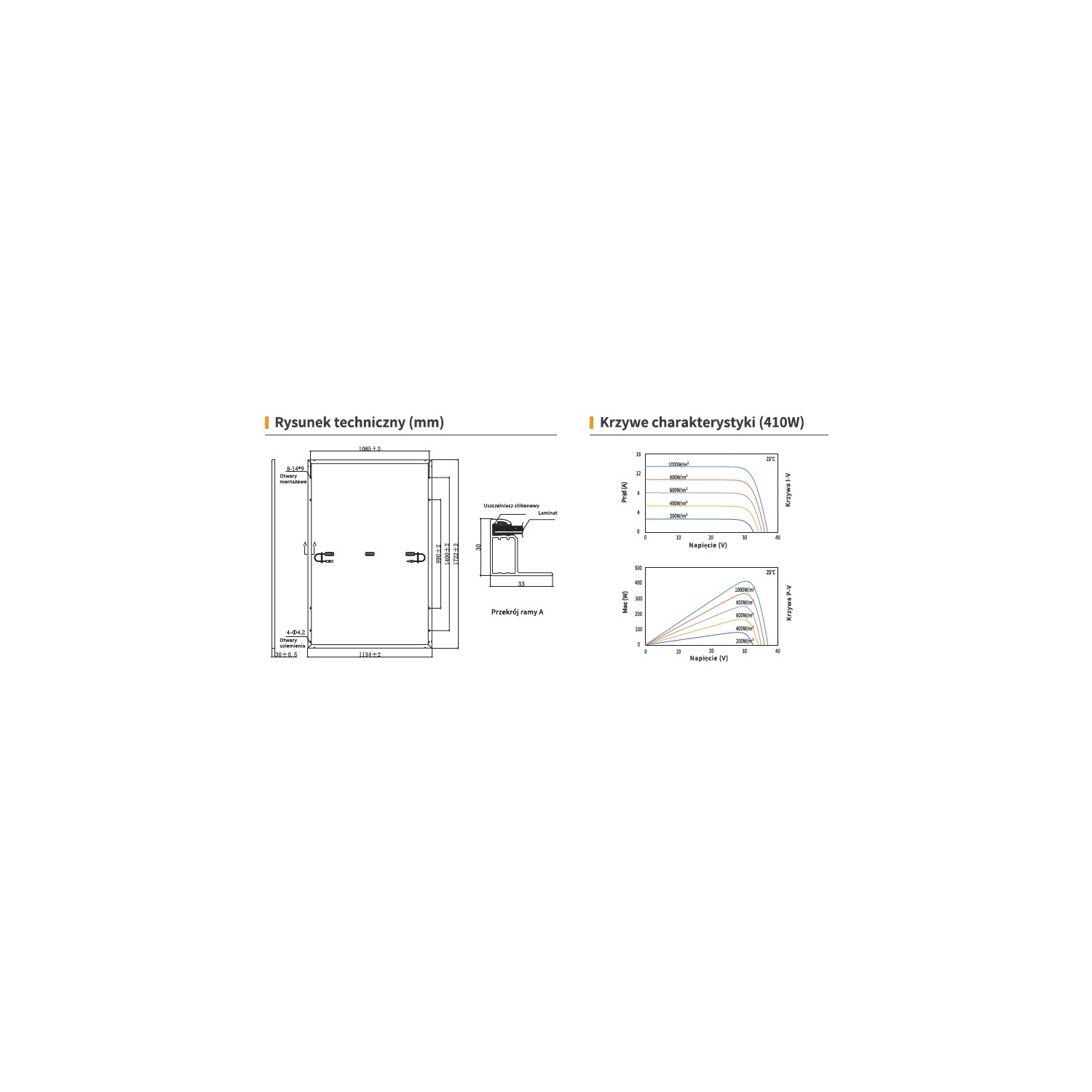 Moduł fotowoltaiczny panel PV 415Wp Das Solar mono-Si