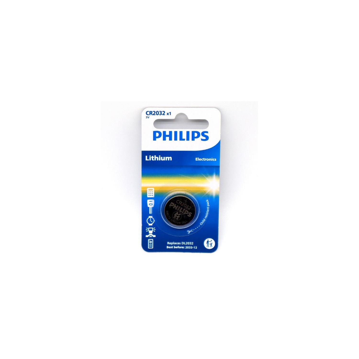 Philips Bateria CR2032 Lithium 1szt Phil-CR2032/01B