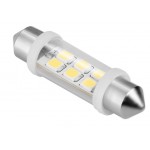 Zarówka samochodowa LED 12V 10*40 6xSMD Sv8.5 biała 1szt