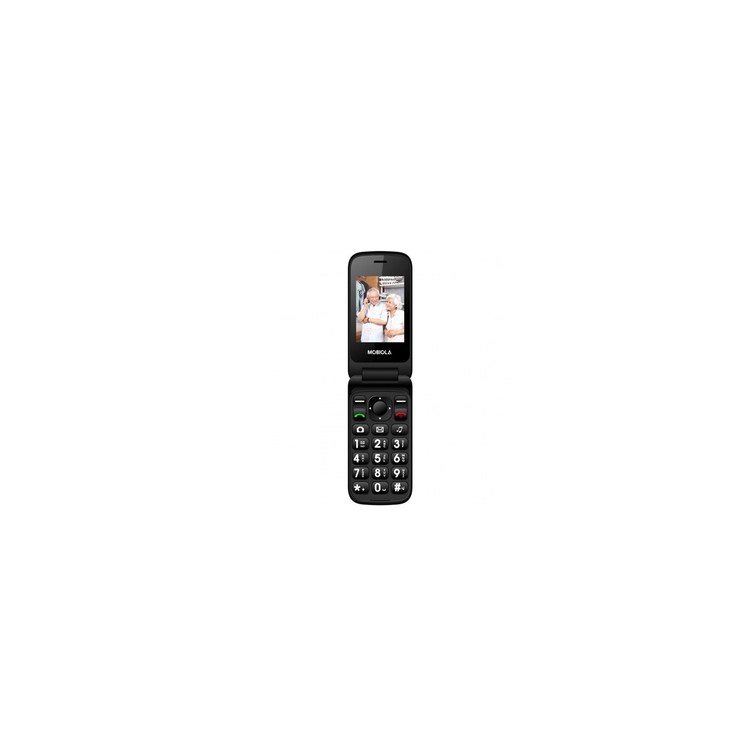 TELEFON GSM MOBIOLA DLA SENIORA KLAPKĄ CZARNY MB610 2G