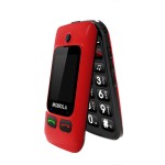 TELEFON GSM MOBIOLA  KLAPKĄ CZERWONY TLEFON DLA SENIORA MB610 2G