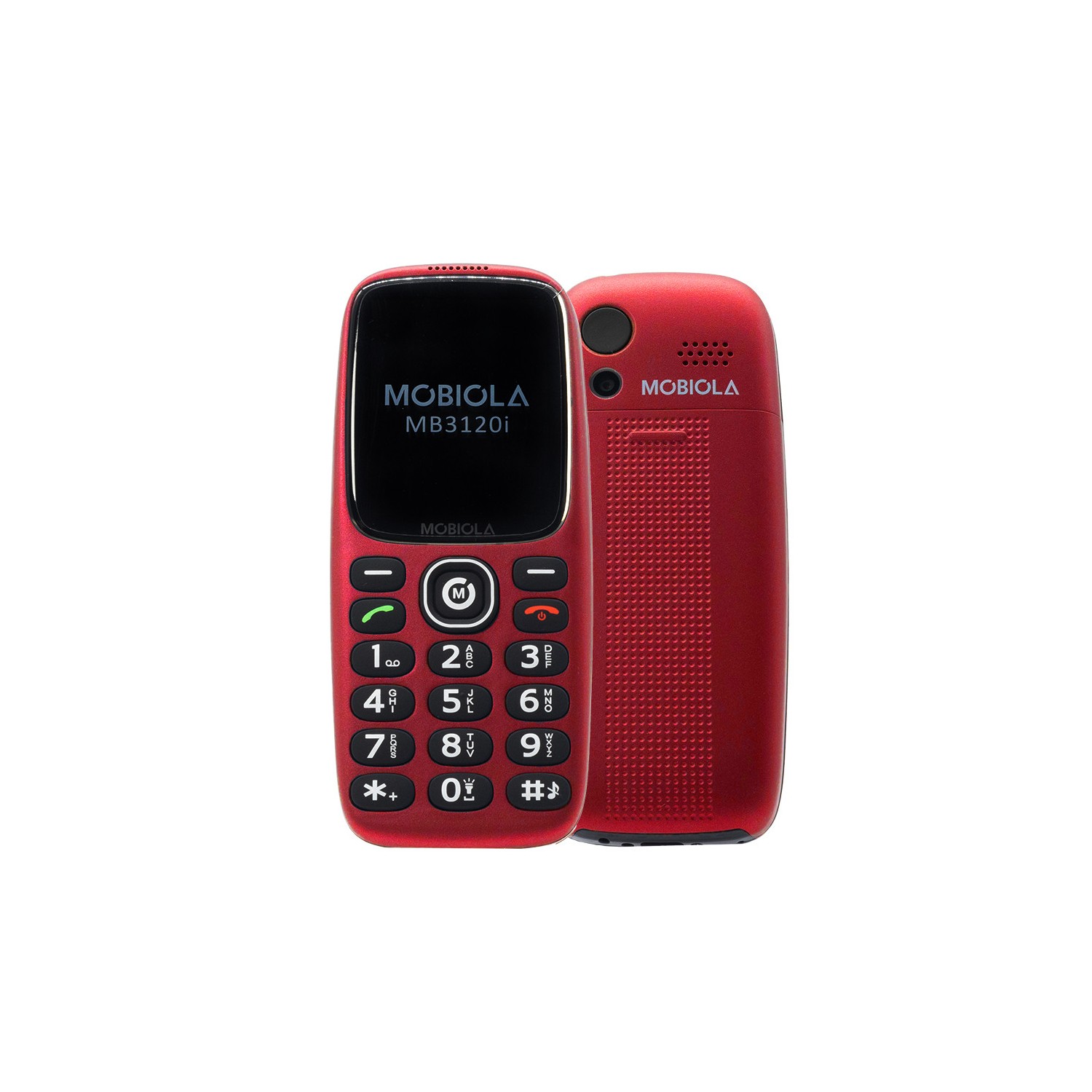 TELEFON GSM MOBIOLA DLA SENIORA MB3120i  2G CZERWONY