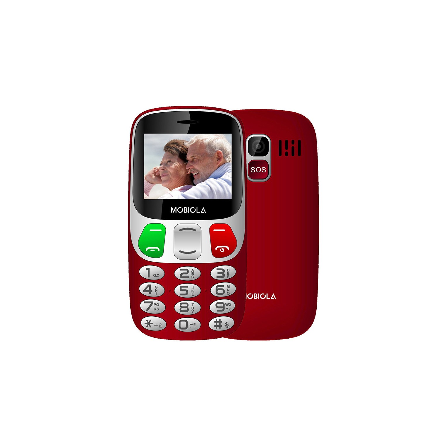 TELEFON GSM MOBIOLA  MB800 CZERWONY 2G TELEFON DLA SENIORA