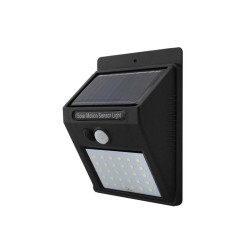 Lampa solarna LED SMD 6W + czujnik ruchu ścienna czarna