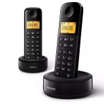 TELEFON BEZPRZEWODOWY PHILIPS ZE STACJĄ ŁADUJĄCĄ CZARNY D1602B/53