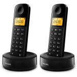 TELEFON BEZPRZEWODOWY PHILIPS ZE STACJĄ ŁADUJĄCĄ CZARNY D1602B/53