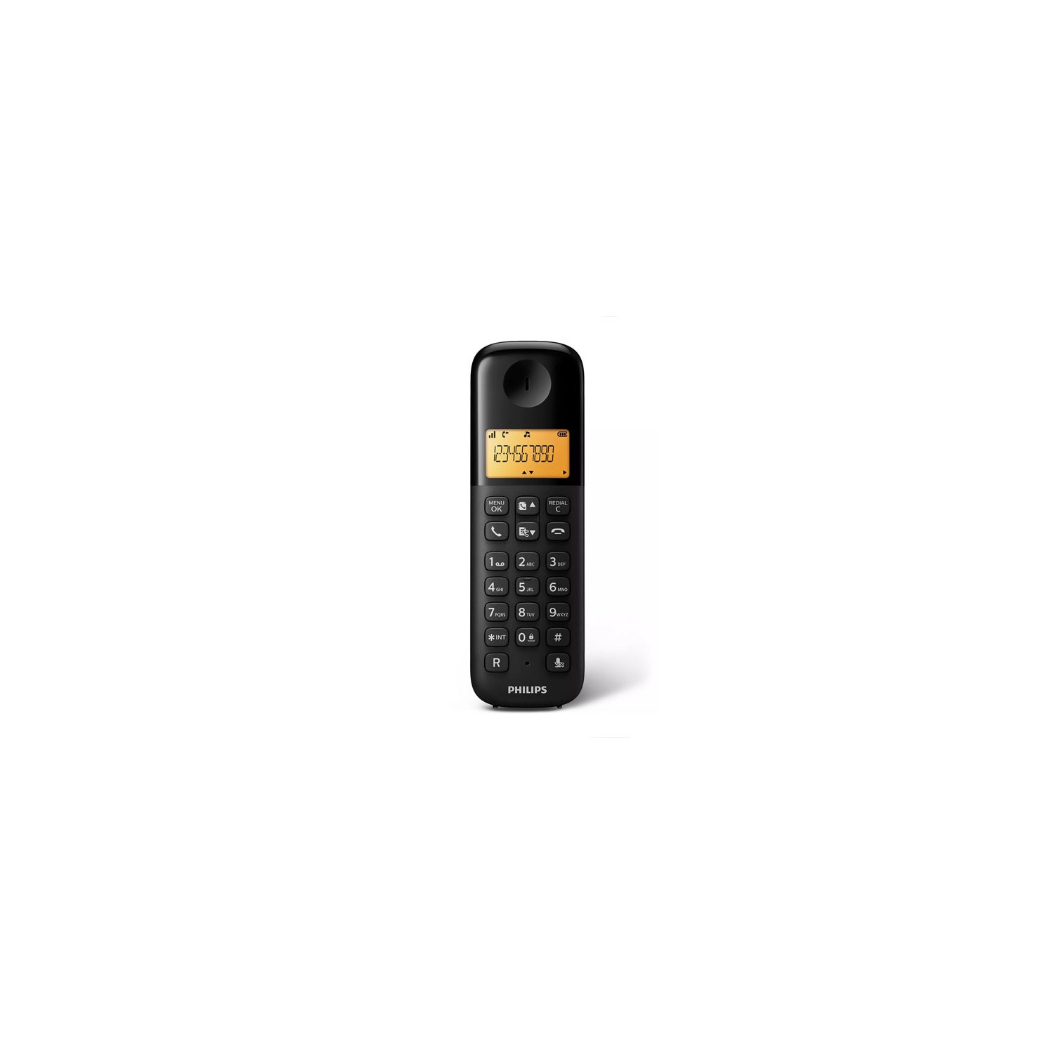 TELEFON BEZPRZEWODOWY PHILIPS ZE STACJĄ ŁADUJĄCĄ CZARNY D1602B/53