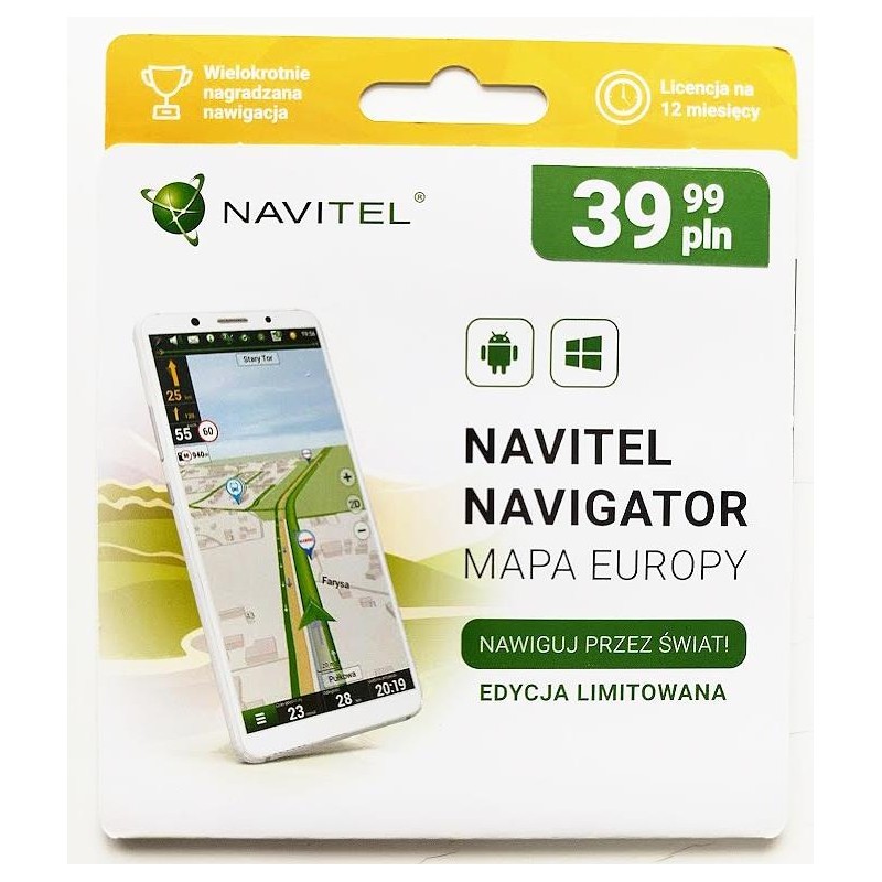 NAVITEL NAVIGATOR VOUCHER Z KODEM MAPA EUROPY /licencja 12 miesiecy/