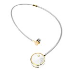 SŁUCHAWKA  BLUETOOTH FINEBLUE DIAMOND DOUSZNE  FL-C8 BIAŁE/ZŁOTE KANAŁOWE