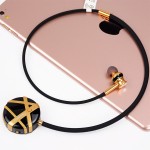 SŁUCHAWKA  BLUETOOTH FINEBLUE DIAMOND DOUSZNE  FL-C7 CZARNE/ZŁOTE KANAŁOWE