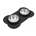 Miska dla psa psów podwójna metalowa nierdzewna