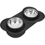 Miska dla psa psów podwójna metalowa nierdzewna