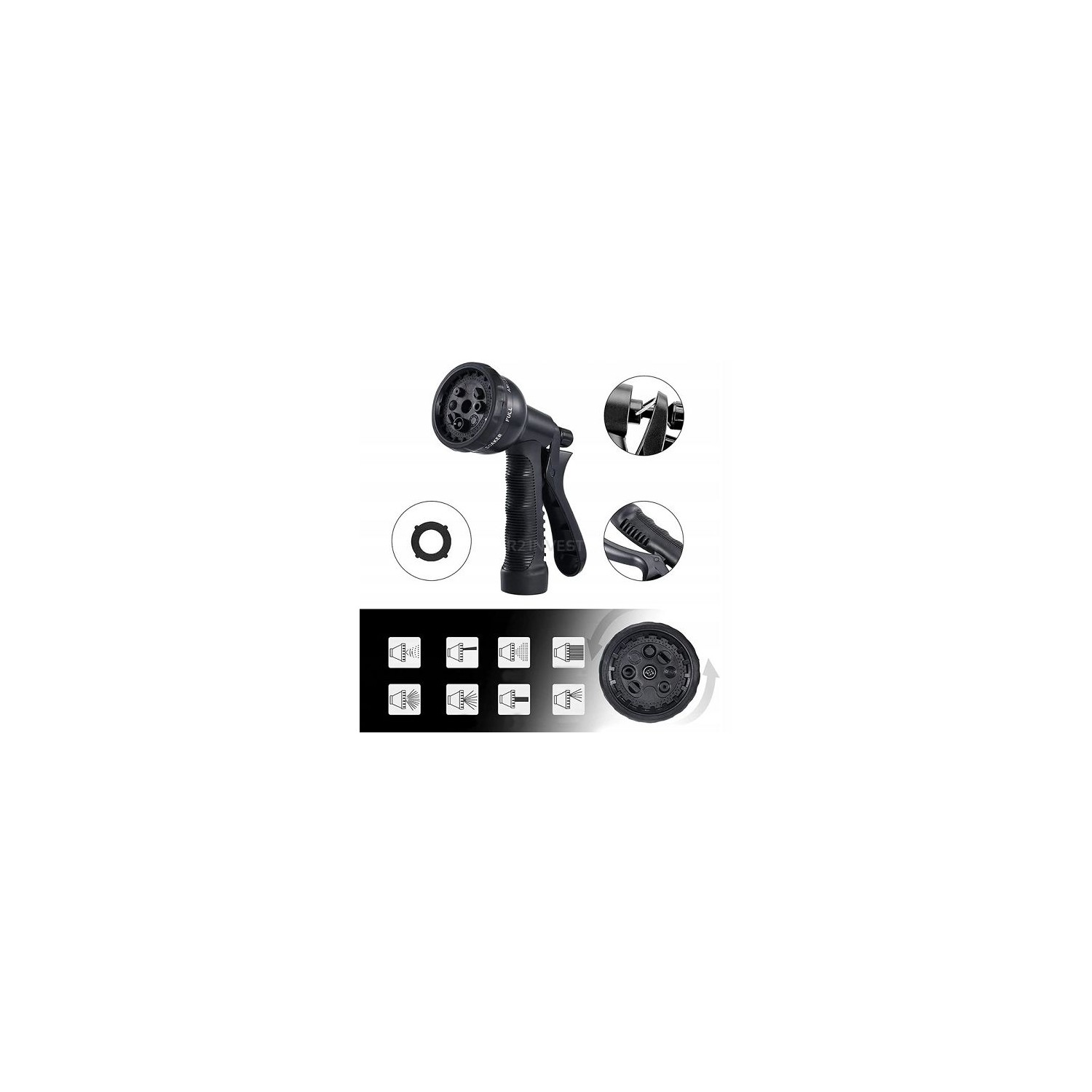 Wąż ogrodowy 15m + pistolet i złączki