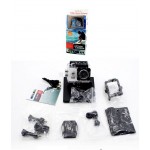 Kamera sportowa 1080p czarna wodoszczelna zestaw