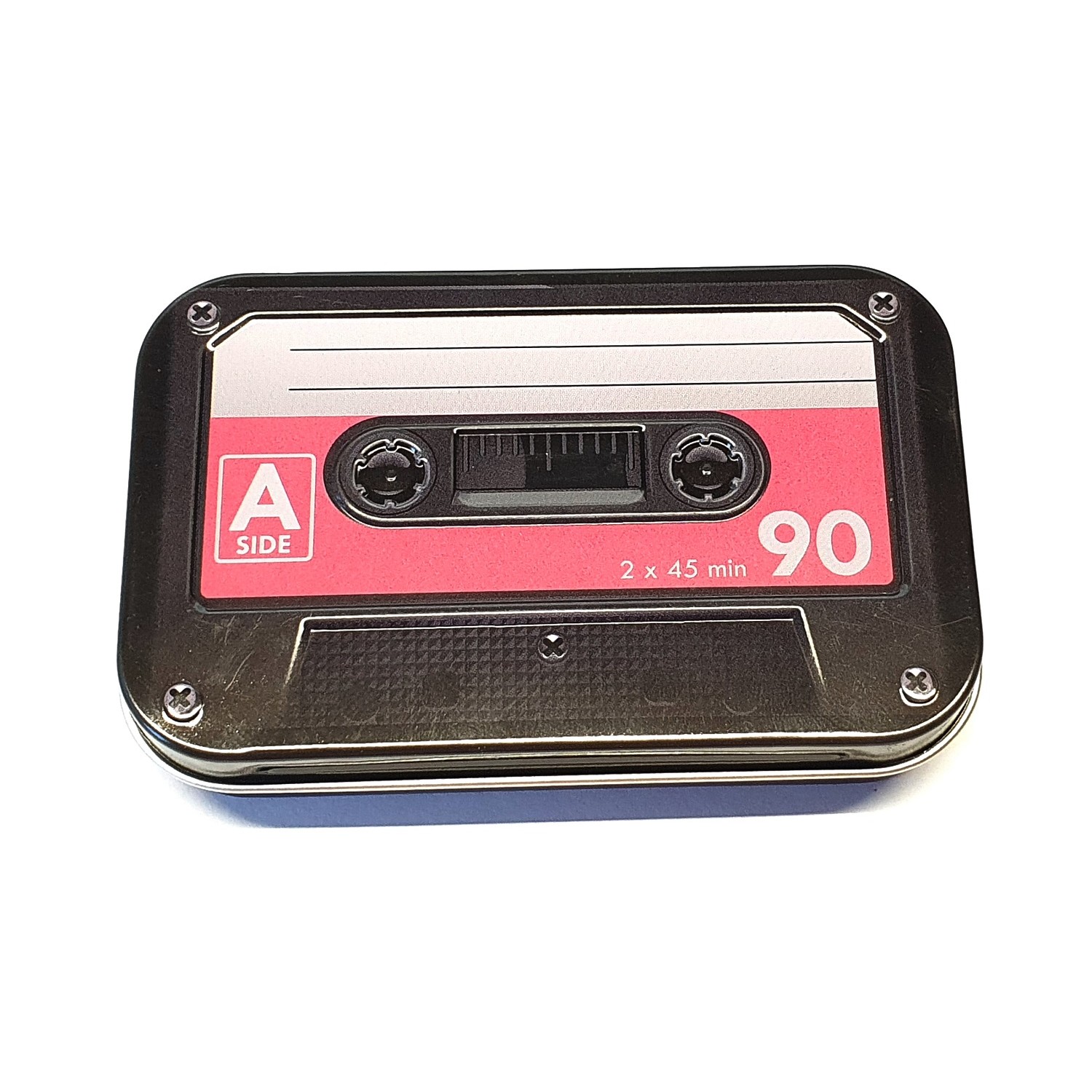 Etui na kluczyki metalowe pudełko kaseta PRL czerwona retro 44815003491000000075