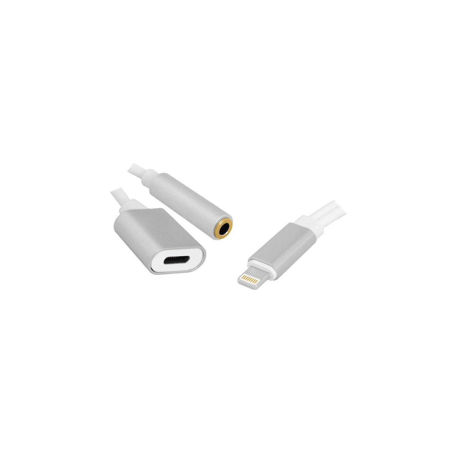 Kabel wtyk Iphone - gniazdo Iphone + jack 3,5mm stereo