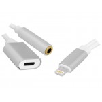 Kabel wtyk Iphone - gniazdo Iphone + jack 3,5mm stereo