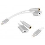 Kabel wtyk Iphone - gniazdo Iphone + jack 3,5mm stereo