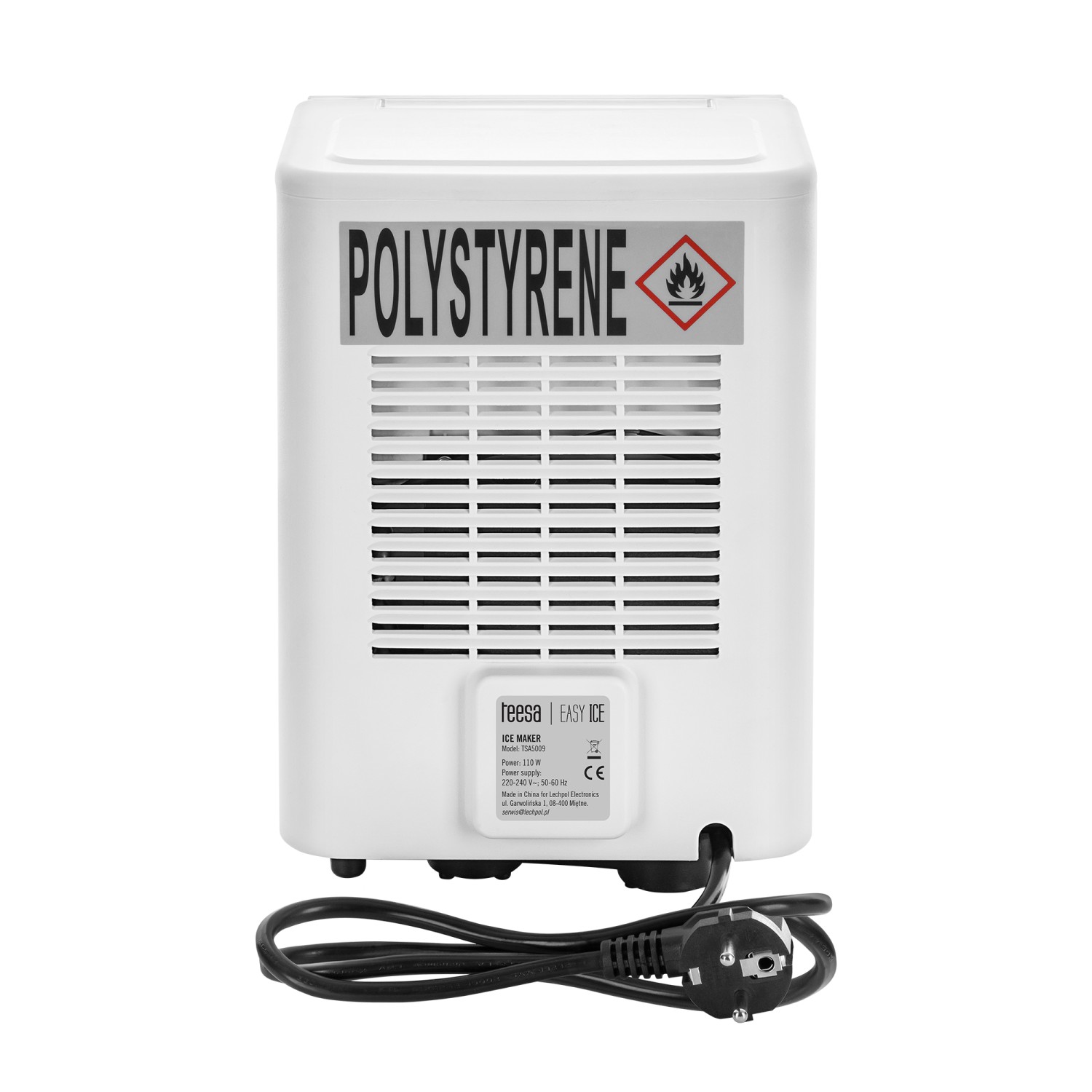 Kostkarka do lodu TEESA EASY ICE 11kg lodu 1L 110W dwa rozmiary kostek autoczyszczenie