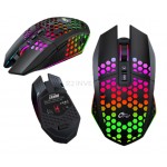 Mysz gamingowa czarna bezprzewodowa RGB 2.4GHz 1600 DPI