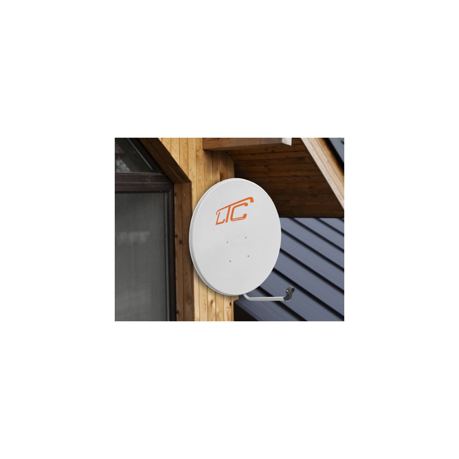 Czasza SAT 110cm LTC biała 104 x 114 cm + uchwyt ocynk super