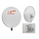 Czasza SAT 110cm LTC biała 104 x 114 cm + uchwyt ocynk super