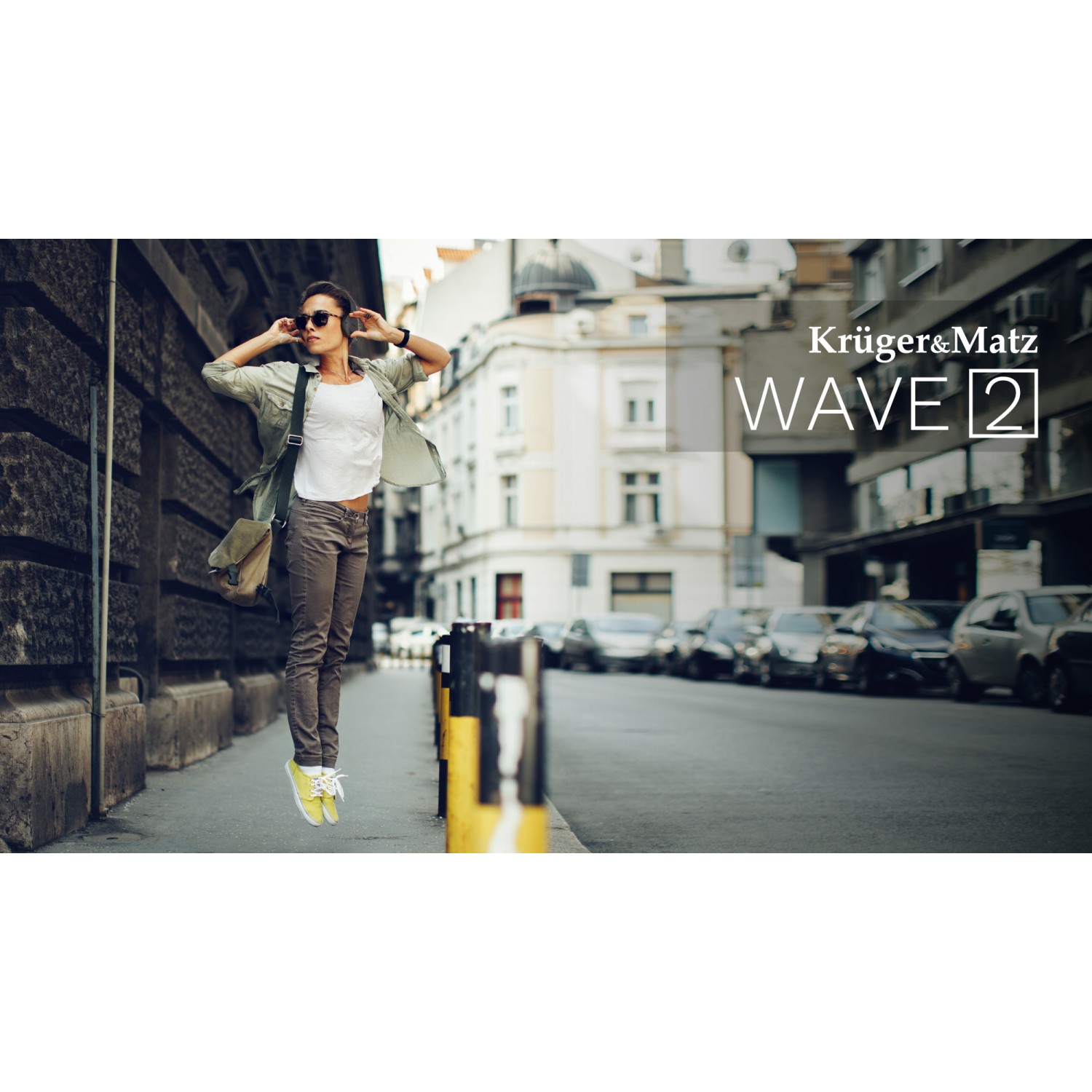 Bezprzewodowe słuchawki nauszne Kruger&Matz model Wave 2