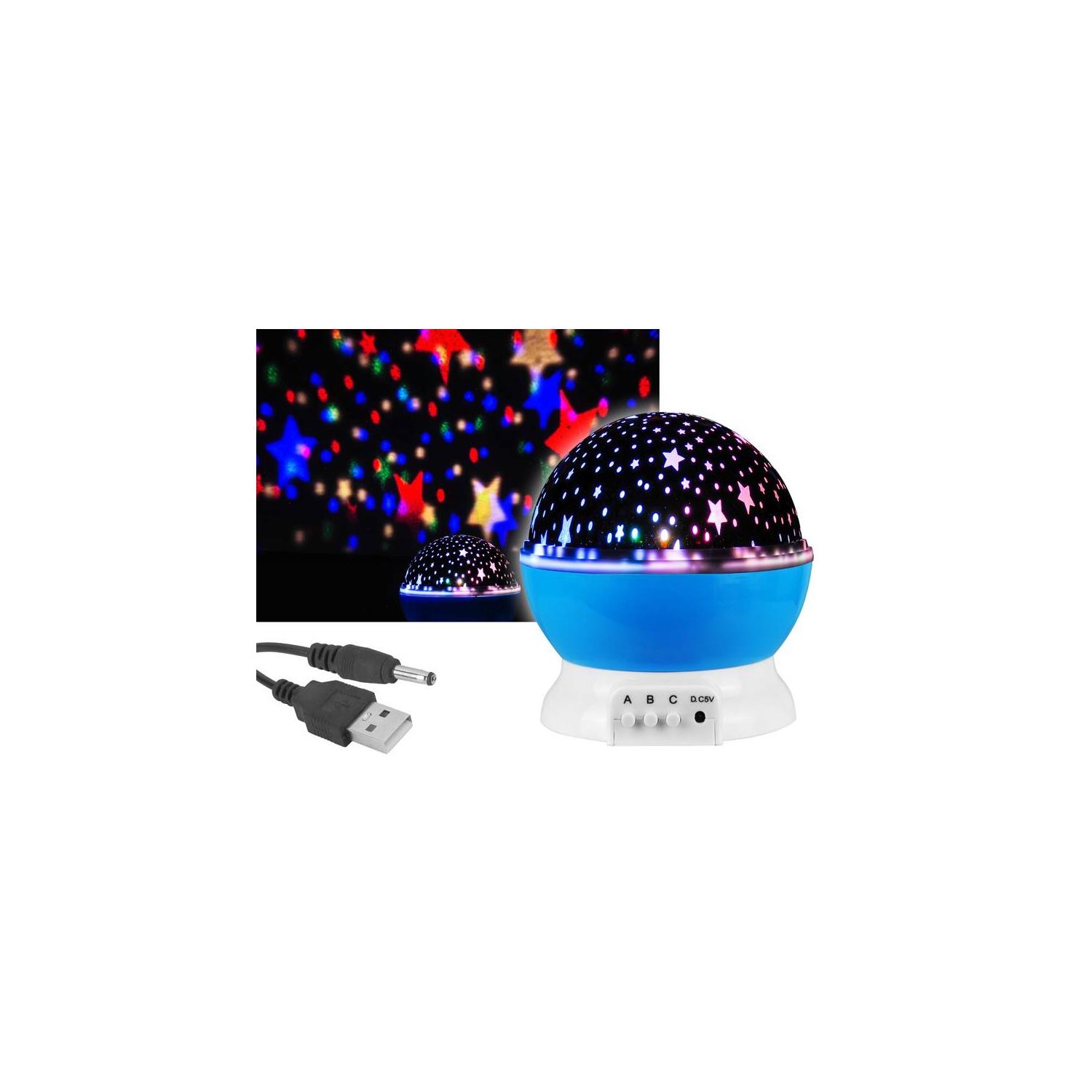 Lampka nocna projektor gwiazd wielokolorowy M261