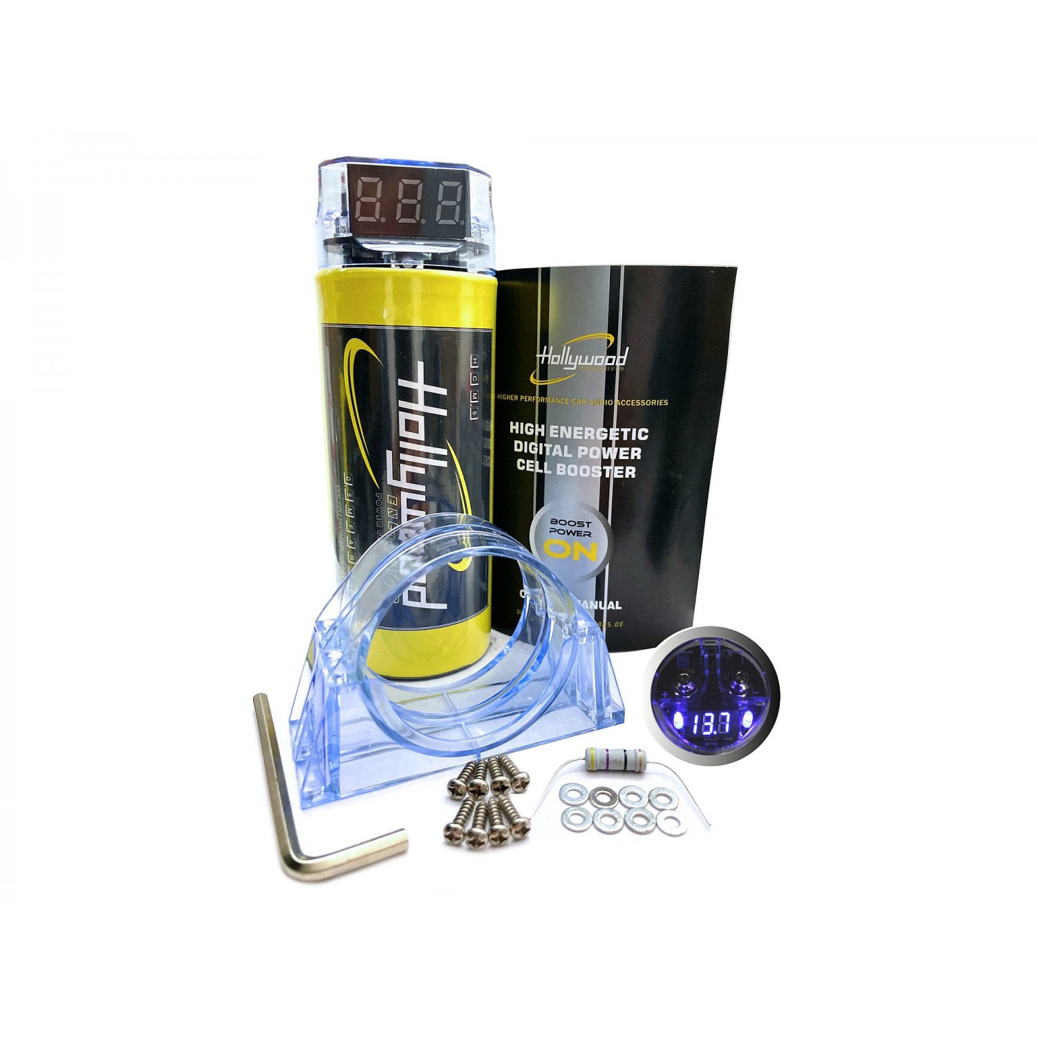 Kondensator samochodowy HOLLYWOOD HCM-0,5F HDFT HE-0000M