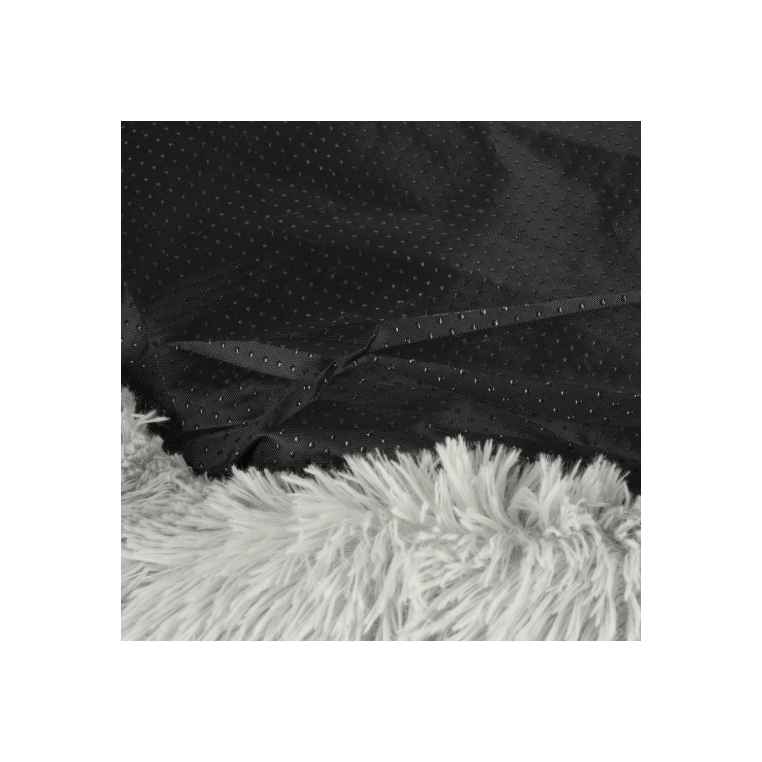 Legowisko dla psa kota poduszka pluszowa 60cm jasny szary