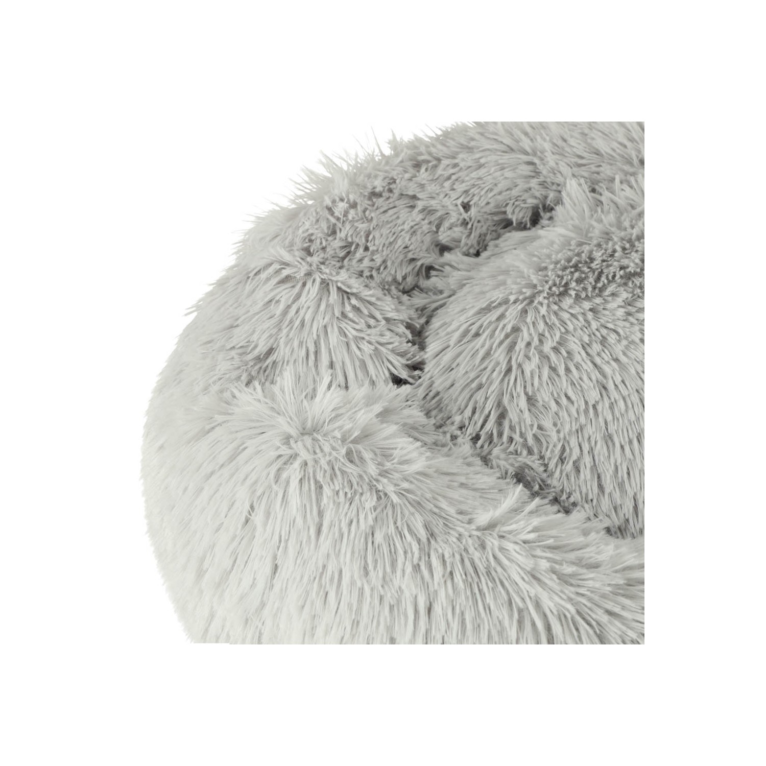 Legowisko dla psa kota poduszka pluszowa 60cm jasny szary