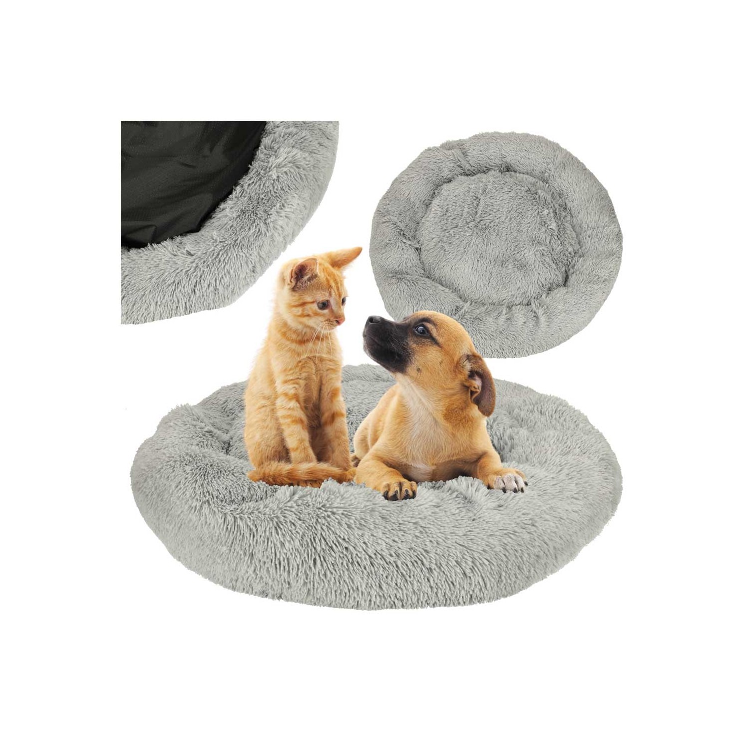 Legowisko dla psa kota posłanie kojec 100cm jasny szary