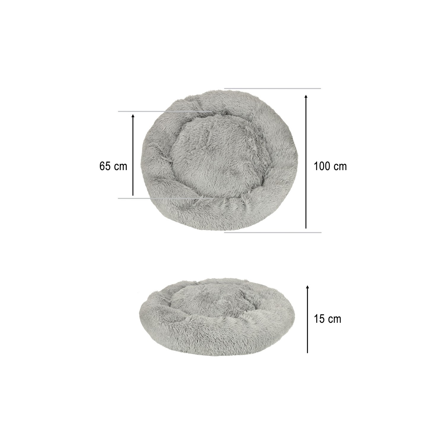 Legowisko dla psa kota posłanie kojec 100cm jasny szary