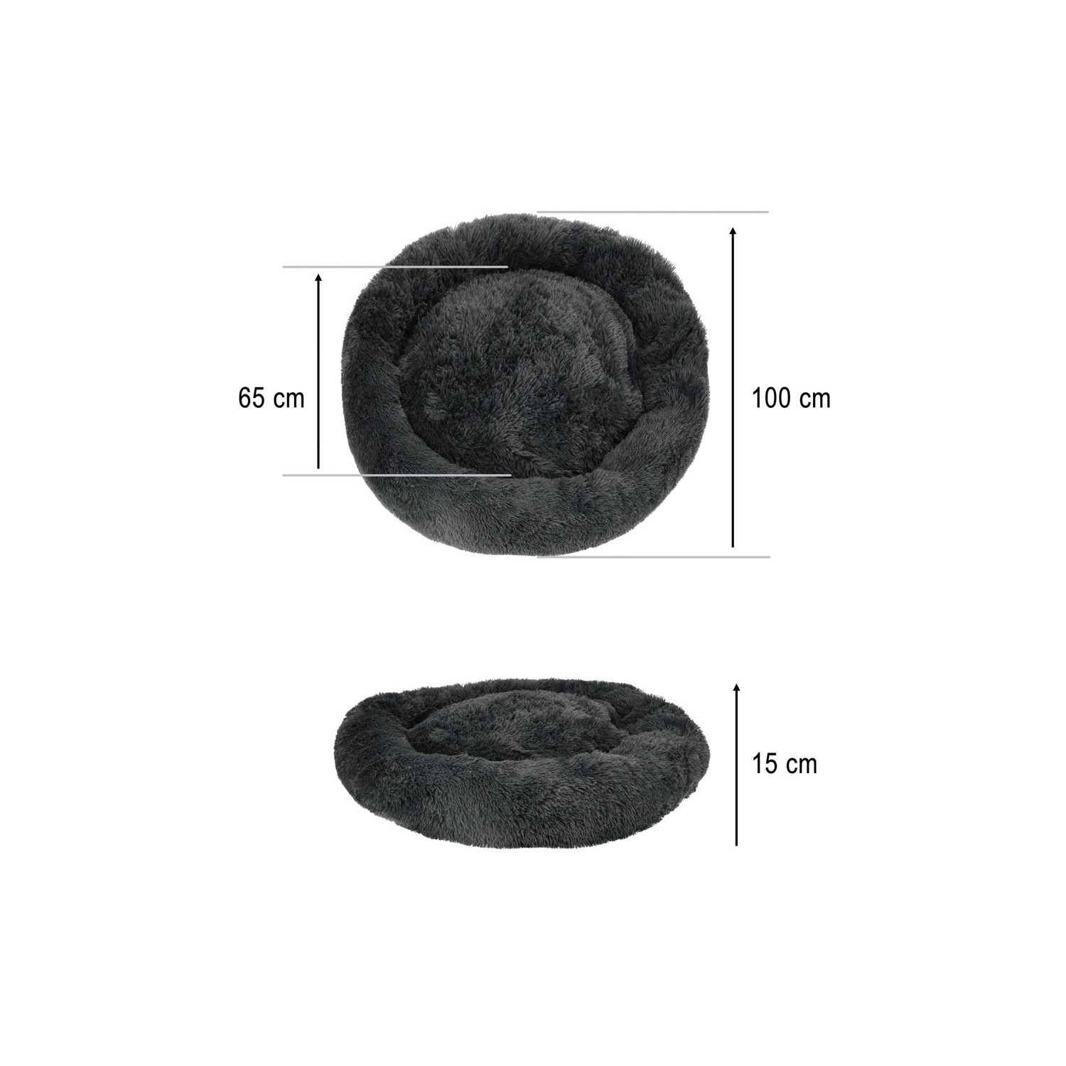 Legowisko dla psa kota posłanie kojec 100cm ciemny szary
