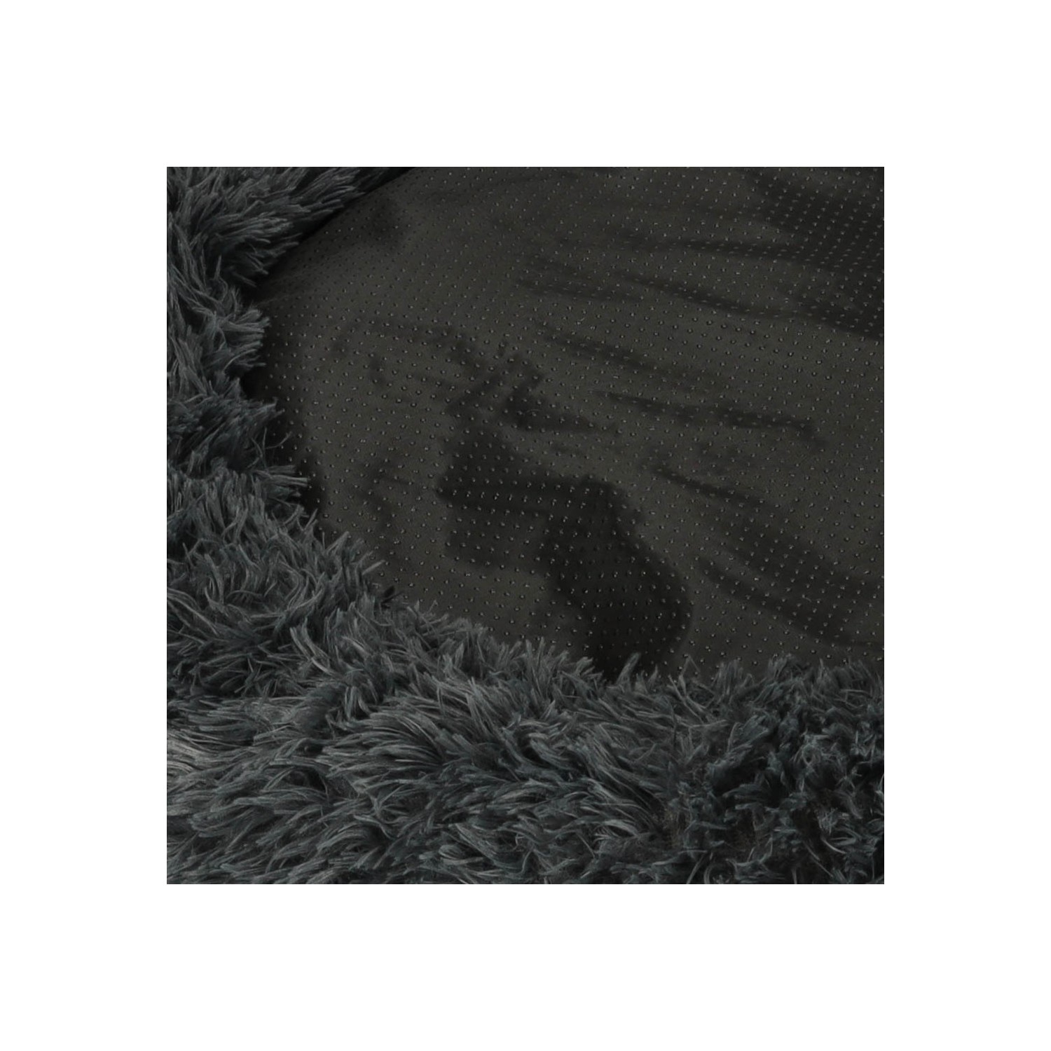 Legowisko dla psa kota poduszka pluszowa 60cm ciemny szary