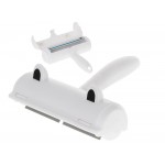 Szczotka wałek rolka do czyszczenia sierści z ubrań tapicerki biała niebieska