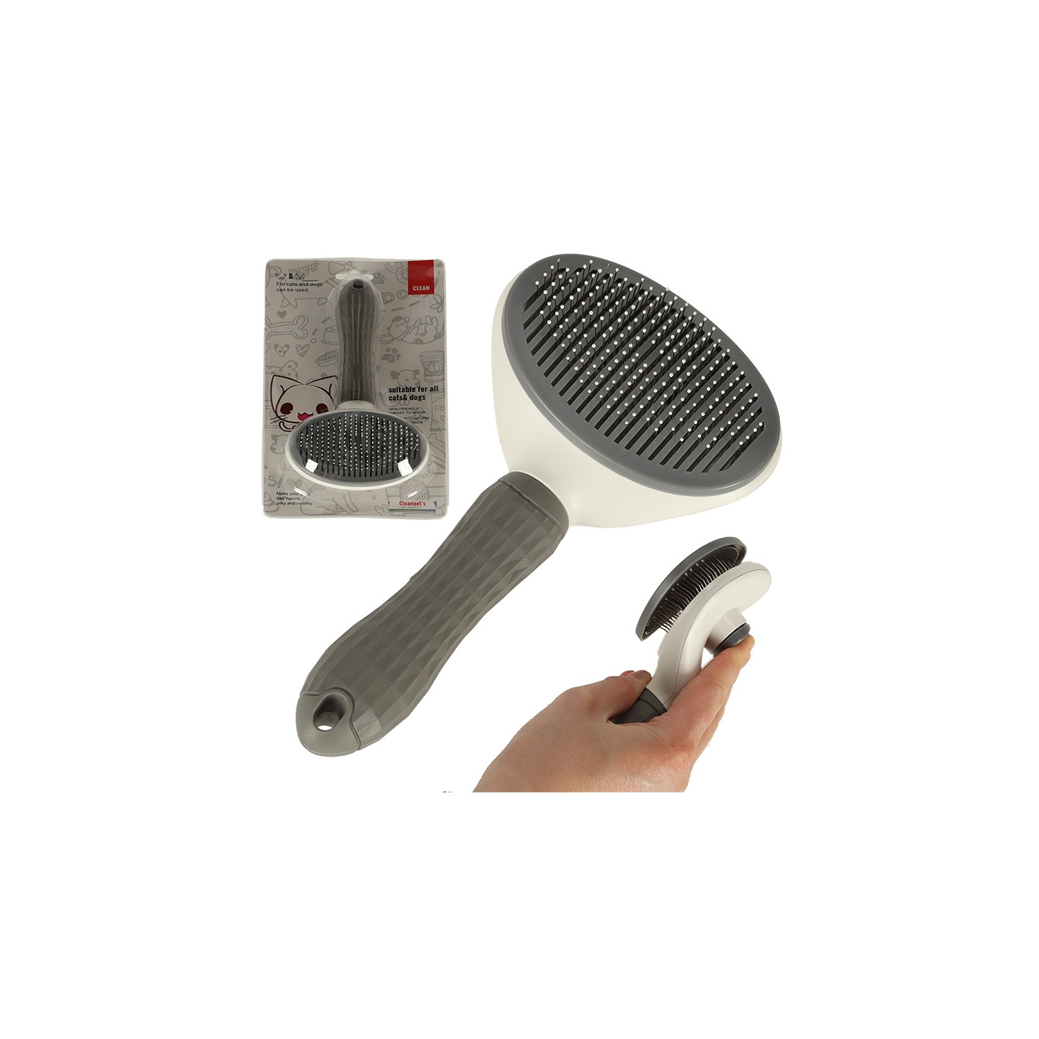 Szczotka samoczyszcząca do sierści psa kota