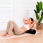 Wałek do masażu roller 15x60cm czarny REBEL ACTIVE