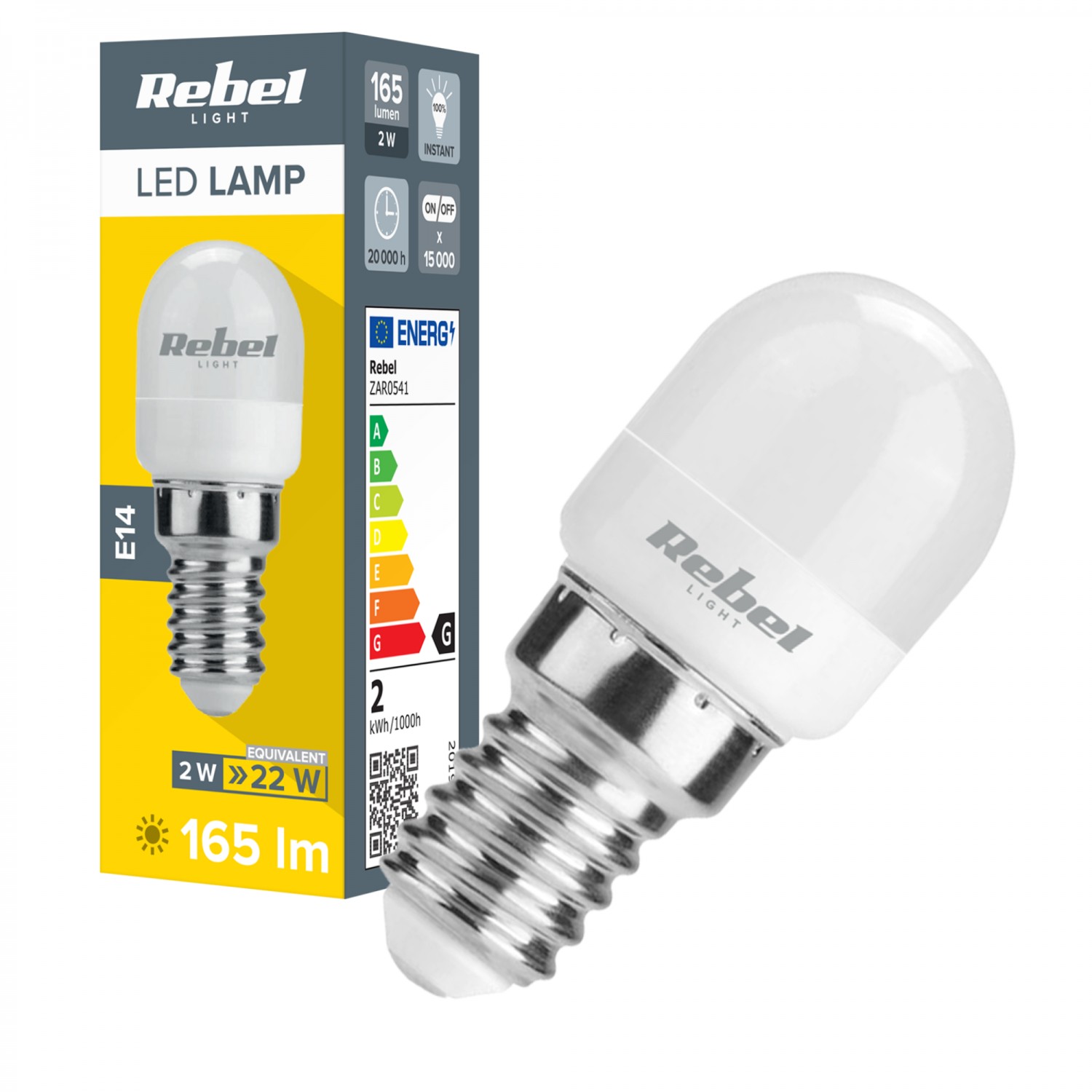 Lampa Led do lodówki  Rebel 2W E14  , 6500K,230V