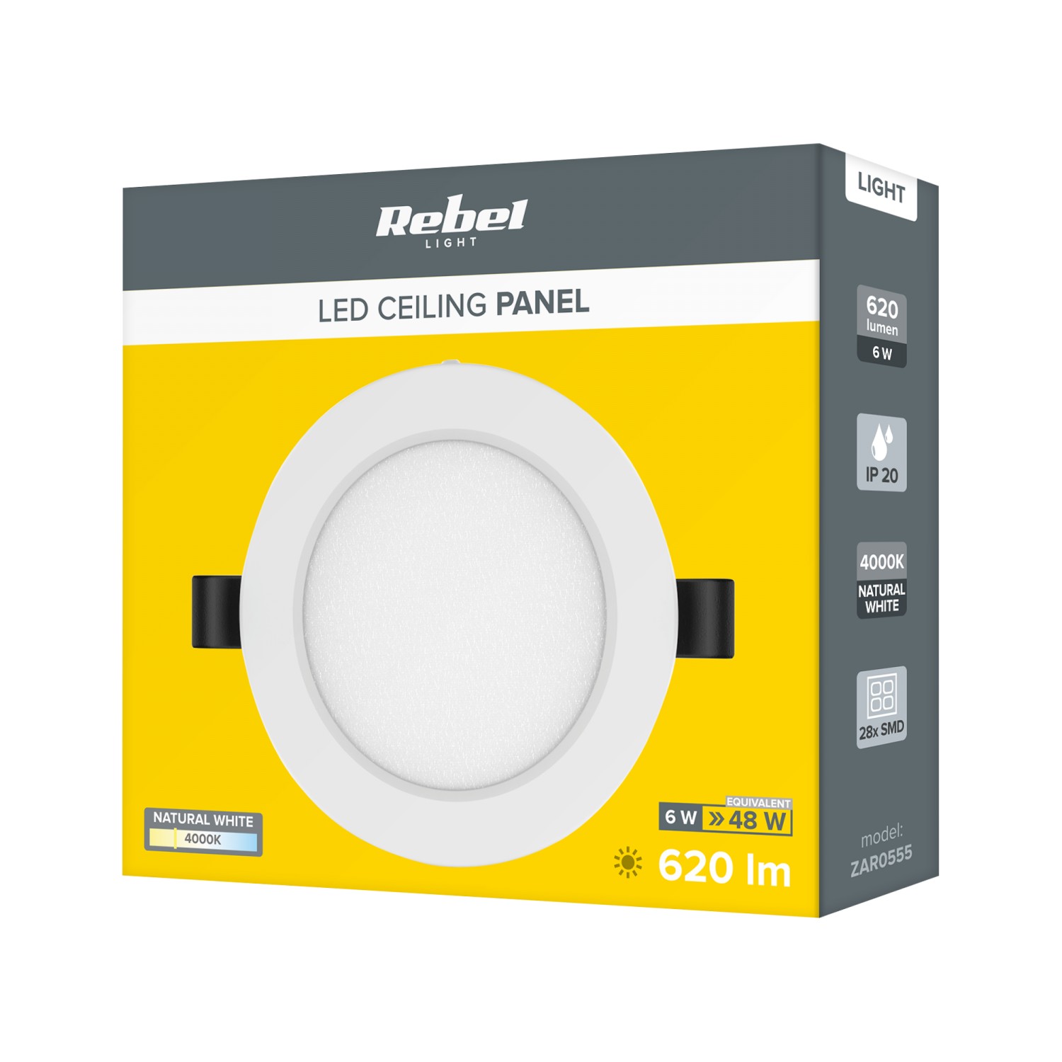 Lampa sufitowa Led 6W   Rebel, 4000K, 230V