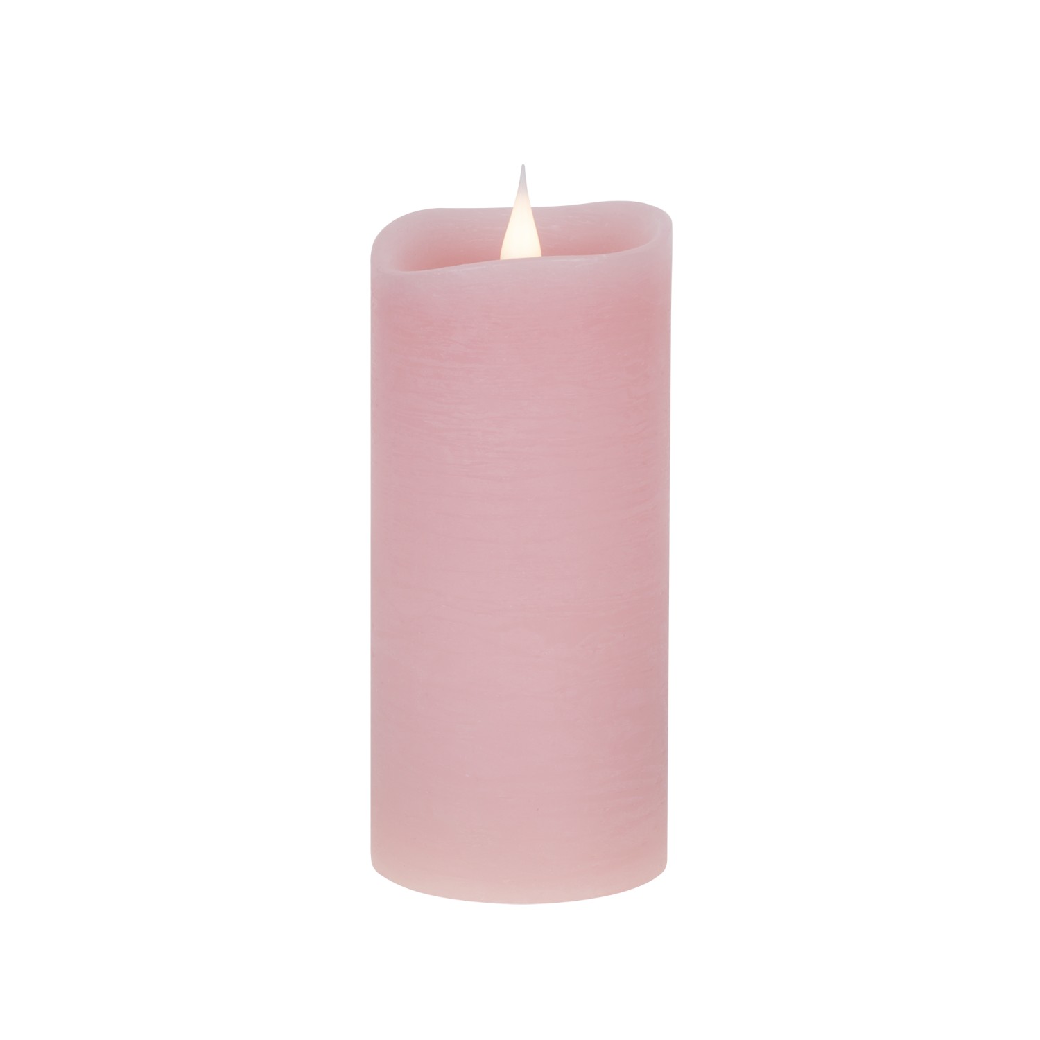 Świeca woskowa LED średnia rustic pink
