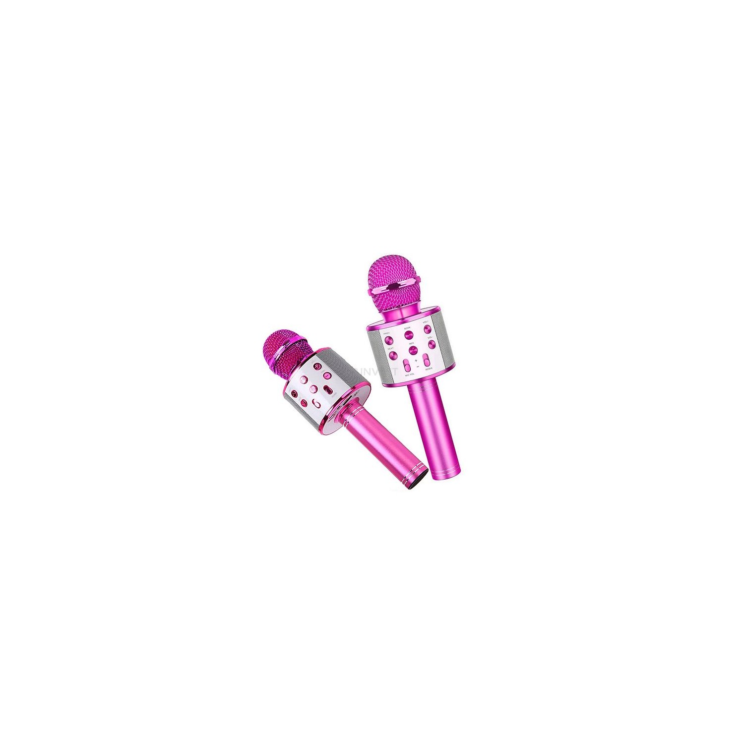 Mikrofon WS858 różowy karaoke BT z głośnikiem