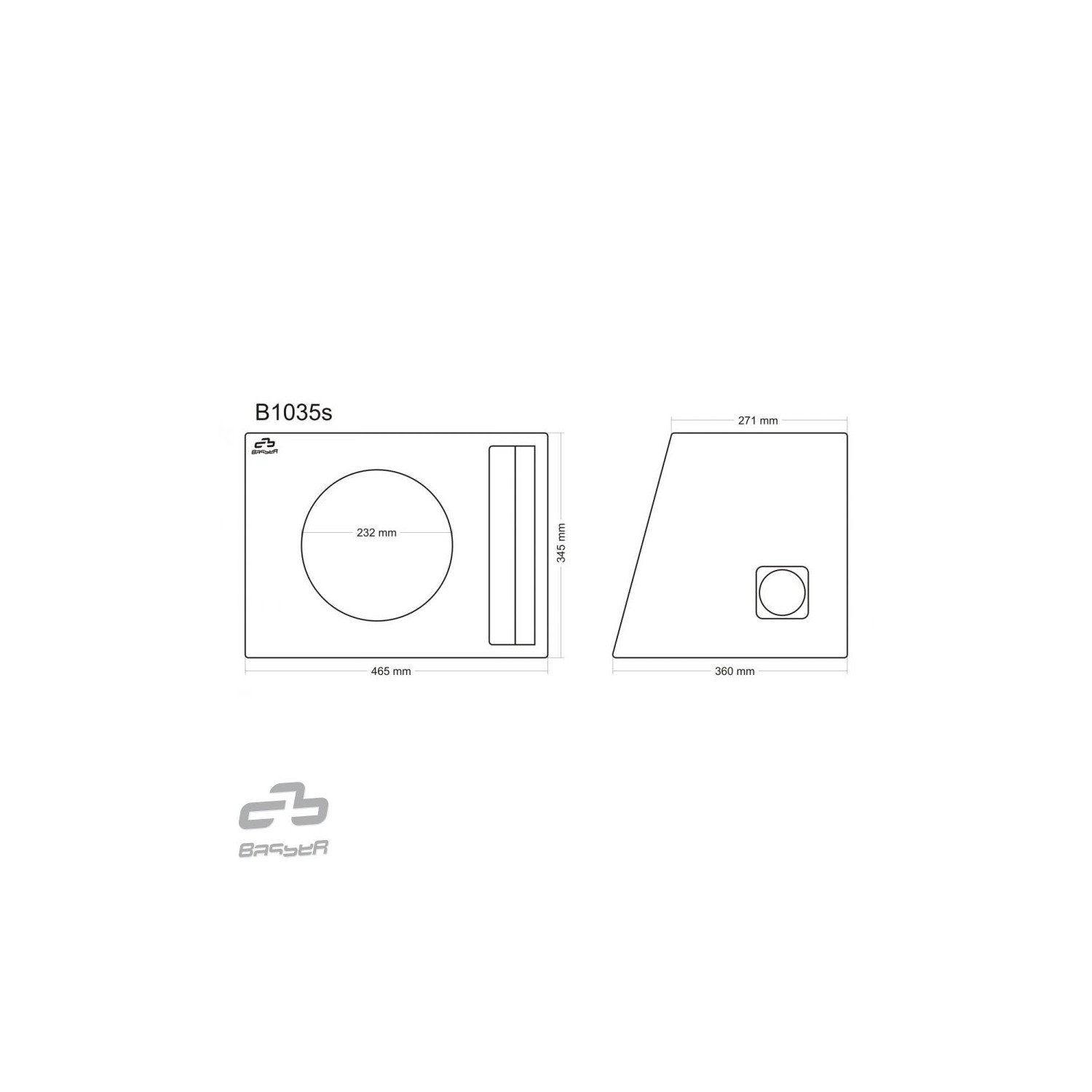 B1035s obudowa głośnikowa Basser