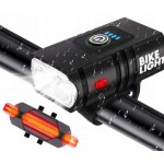 Lampa rowerowa przednia 1600lm + tylna BARDZO MOCNA!!!