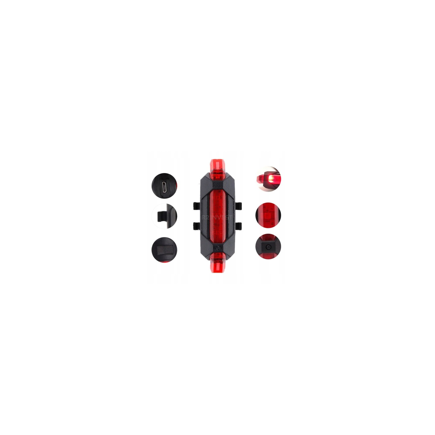 Lampa rowerowa przednia 1600lm + tylna BARDZO MOCNA!!!