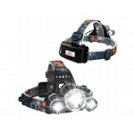 Latarka czołowa 3xLED 1000lumen model T6 MOCNA